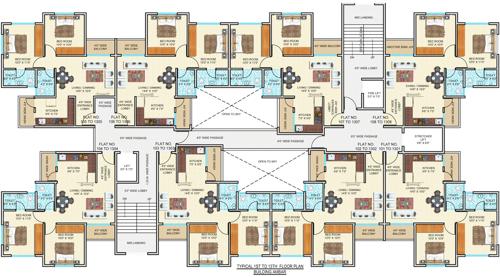 Ambar Cluster Plan from 1st to 13th Floor shantiniketan Ambar Cluster Plan from 1st to 13th Floor