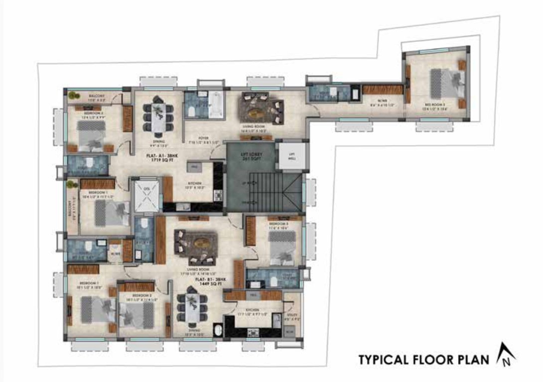  the mandarin The Mandarin Cluster Plan from 1st to 3rd Floor