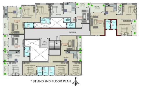  rajlaxmi-residency Rajlaxmi Residency Cluster Plan for 1st Floor