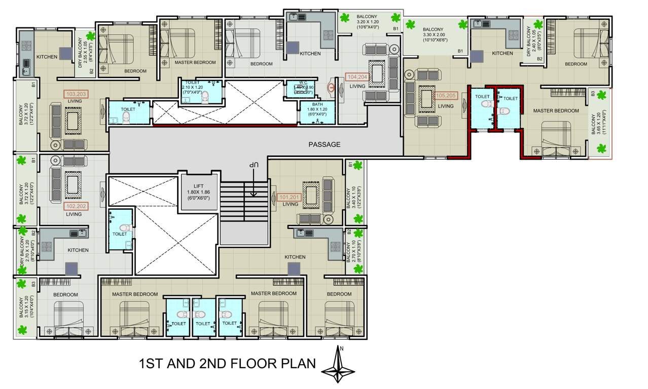  rajlaxmi residency Rajlaxmi Residency Cluster Plan for 1st Floor