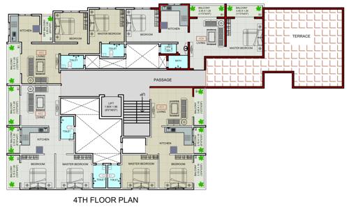  rajlaxmi-residency Rajlaxmi Residency Cluster Plan for 4th Floor