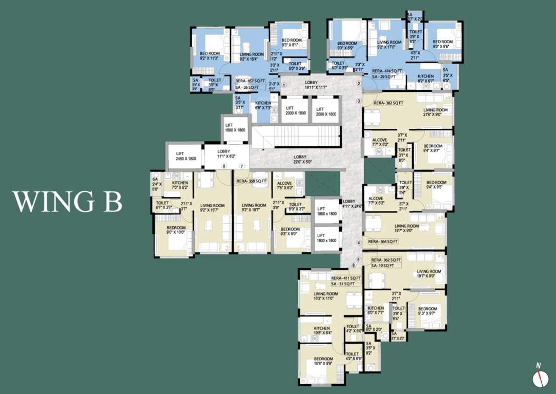  intelligentia horizon Wing B 1 to 27 Proposed Cluster Plan