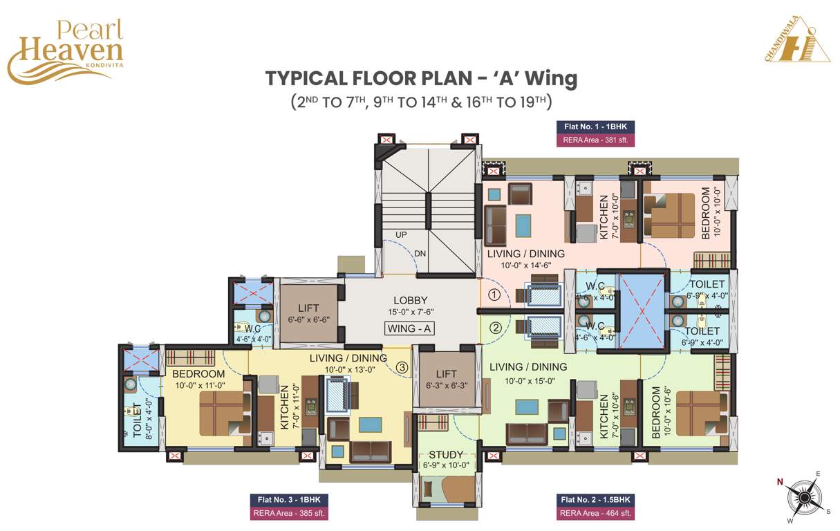  pearl heaven iii Pearl Heaven III A Cluster Plan For  2nd to 7th, 9th to 14th & 16th to 19th Floor