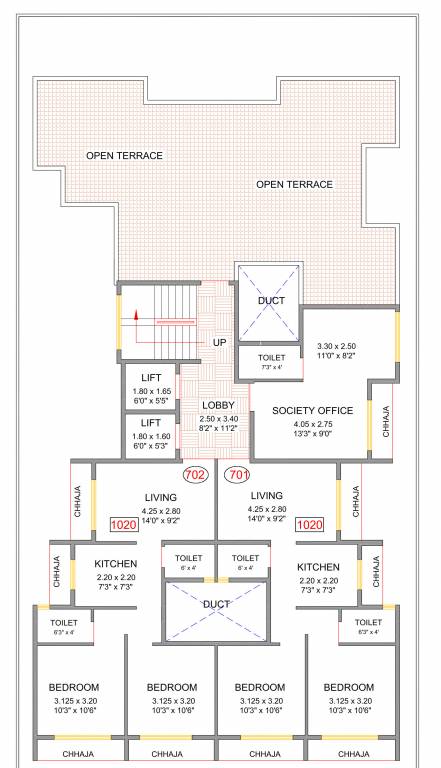  royal Cluster Plan for 7th Floor
