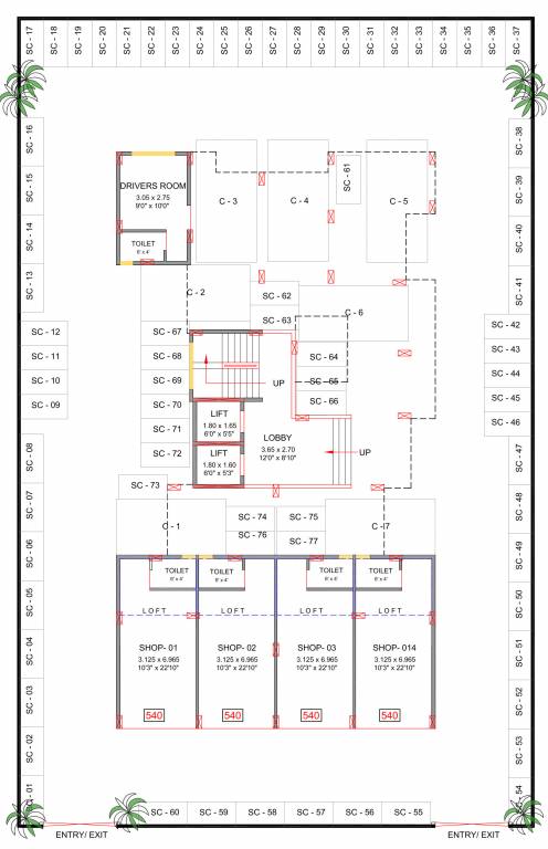  royal Cluster Plan for ground Floor