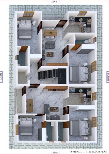  tulip-apartments Tulip Apartments Cluster Plan from 1st to 3rd Floor