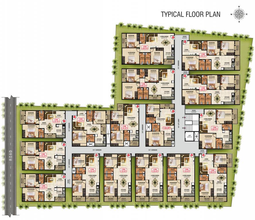  aster Aster Cluster Plan from 1st to 5th Floor