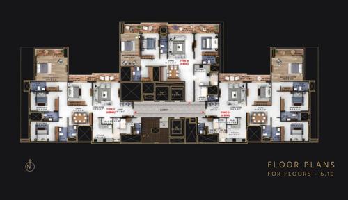  hamilton-tower Hamiton Towers Cluster Plan for 6th And 10th Floor