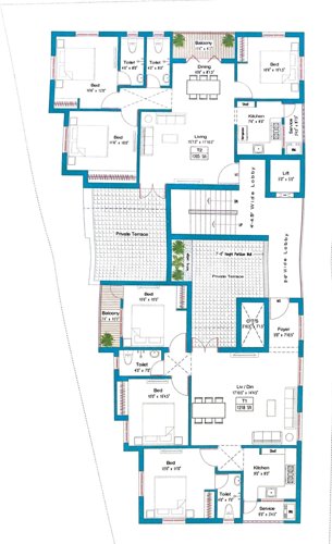  casa-residences Casa Residences Cluster Plan for 3rd Floor