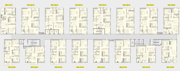  green-field Block II Cluster Plan for 1st Floor