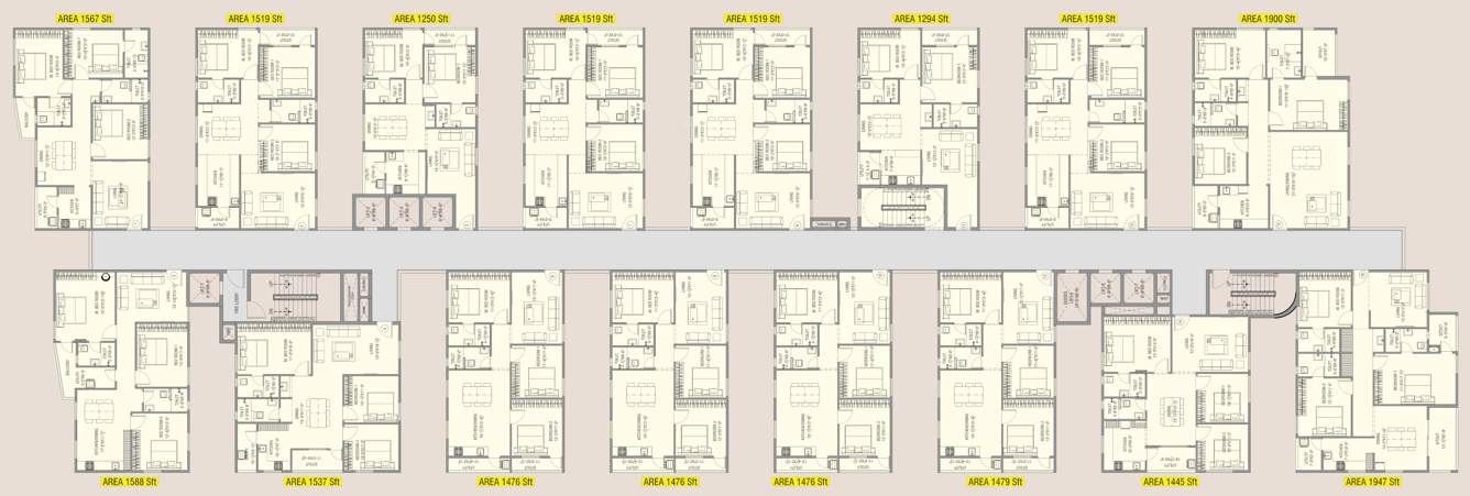  green field Block III Cluster Plan for 1st Floor