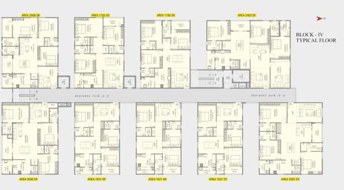  green-field Block IV Cluster Plan from 1st to 10th Floor
