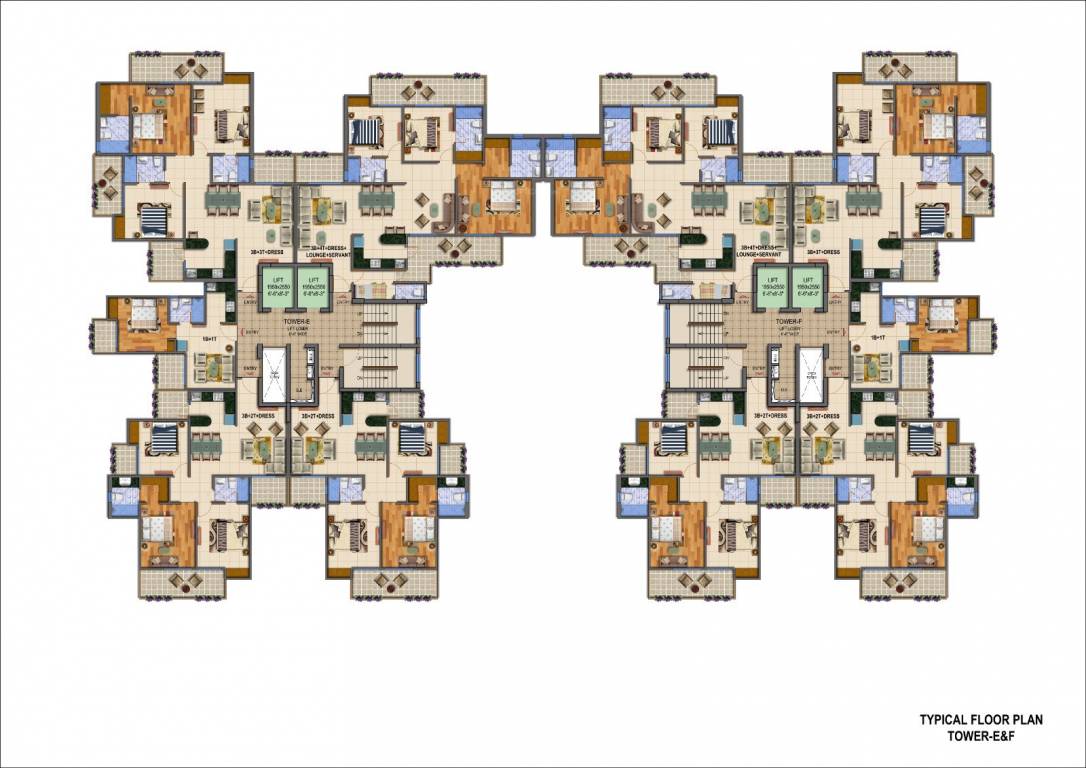  solitaire pride Tower E and F Cluster Plan