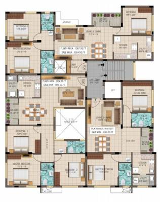  madhava Madhava Cluster Plan for 1st Floor