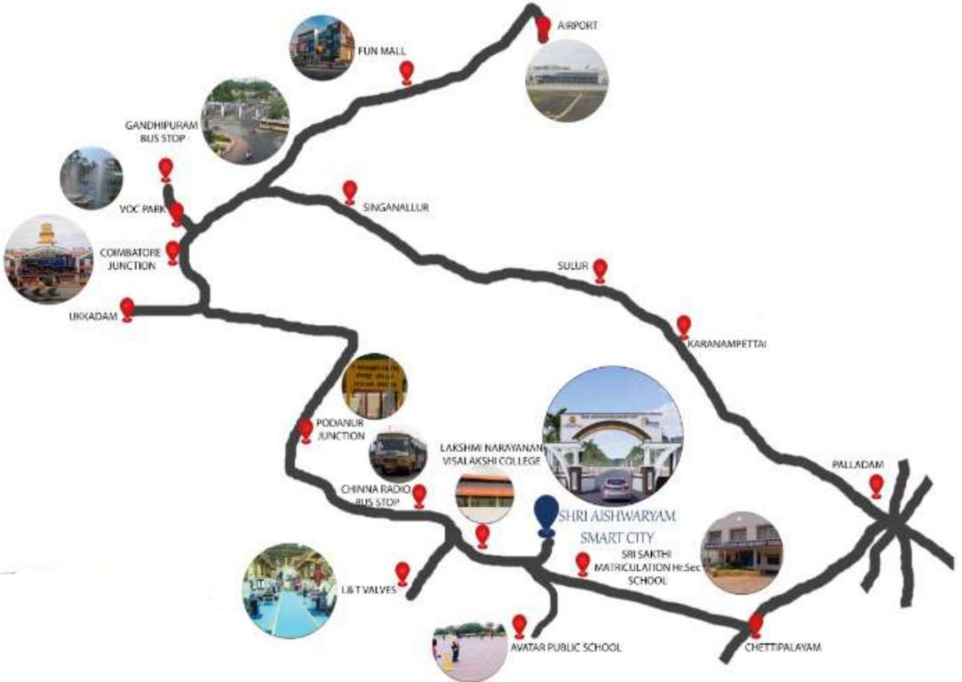 shri aishwaryam smart city Location Plan
