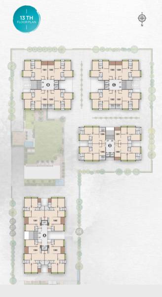  vedkalp Block A, B, C & D Cluster Plan 13th Floor