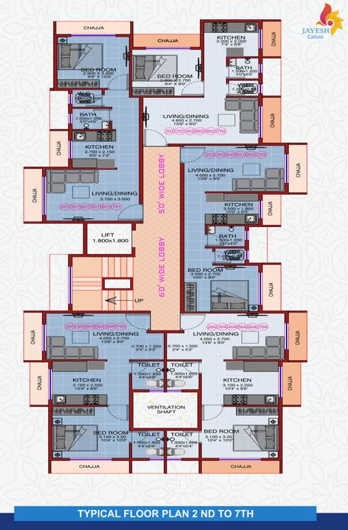  callisto Jayesh Callisto Cluster Plan from 2nd to 7th Floor