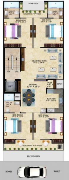 vastu-homes Vastu Homes Ground Cluster Plan
