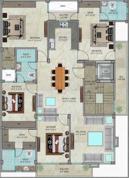  vastu-homes Vastu Homes Typical Cluster Plan