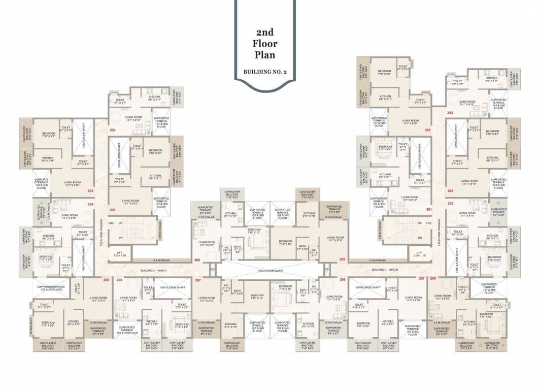  shiv shakti complex Building No 2, B Wing Cluster Plan