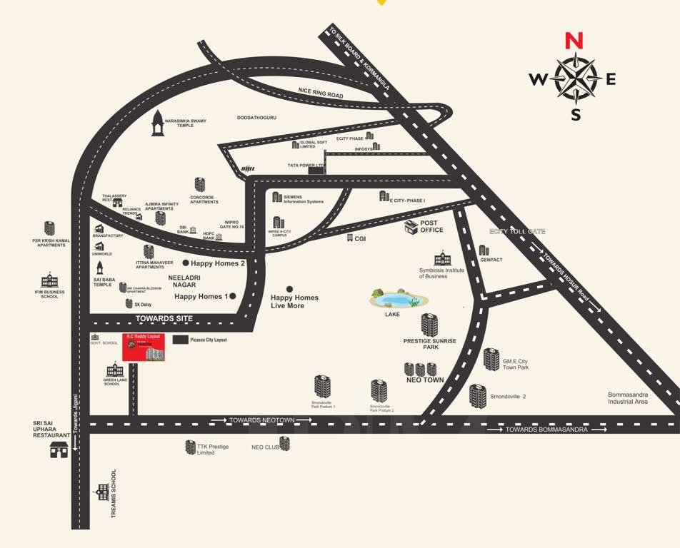  happy homes triguna Location Plan