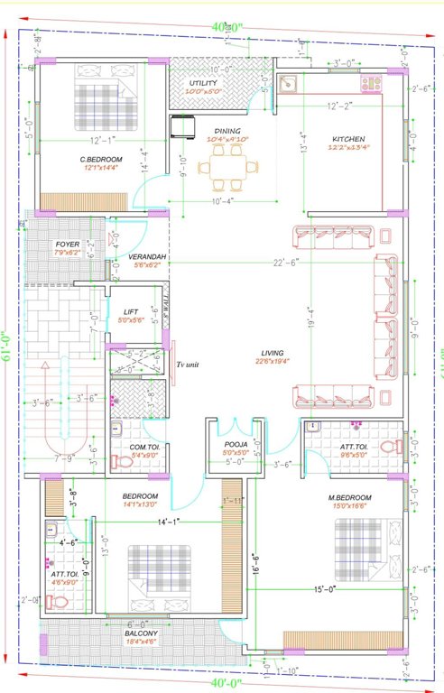  residency  Safthagiri Residency Cluster Plan For Typical Floor