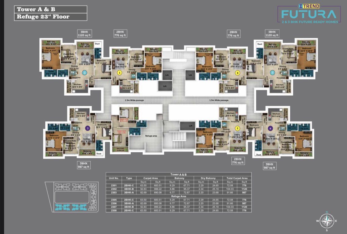  itrend futura Building A & B Cluster Plan
