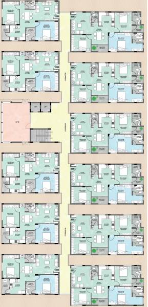 Block 2 Cluster Plan from 1st to 5th Floor westside Block 2 Cluster Plan from 1st to 5th Floor