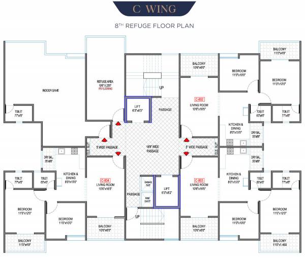  bliss C Building Cluster Plan For 8th Floor