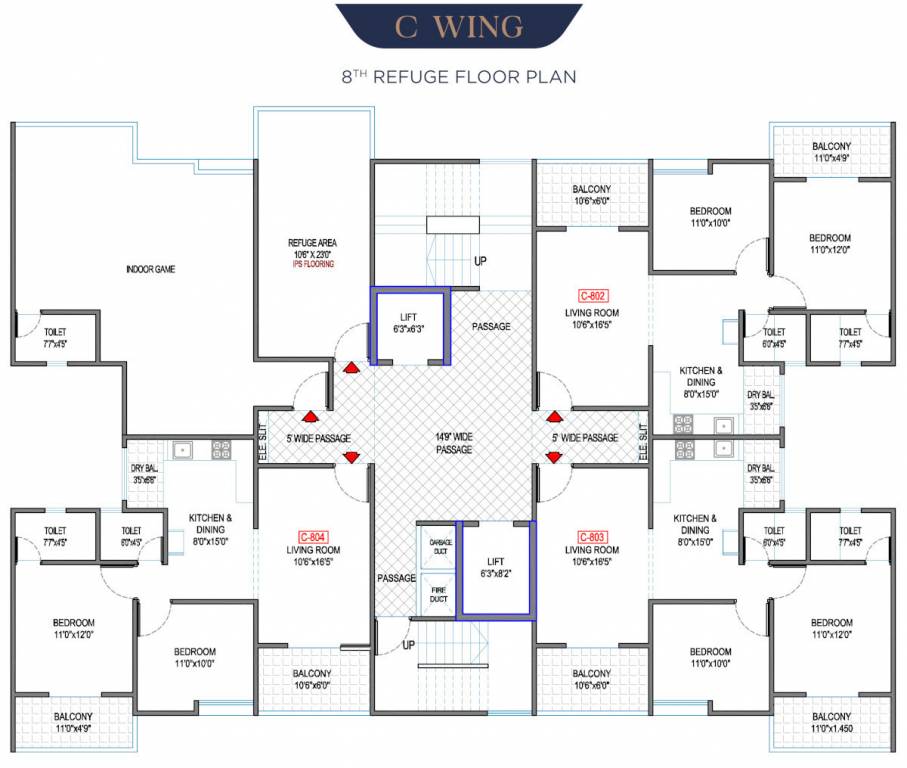  bliss C Building Cluster Plan For 8th Floor