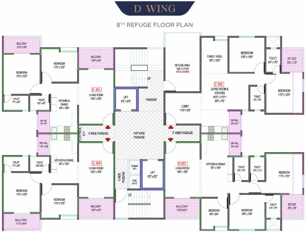  bliss D Building Cluster Plan For 8th Floor