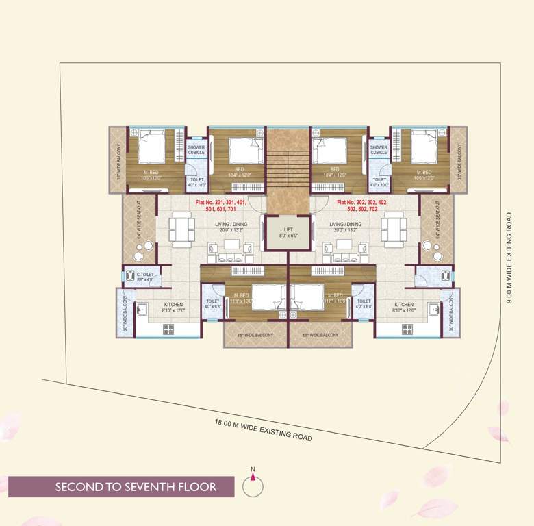  blossom apartment Blossom Apartment Cluster Plan