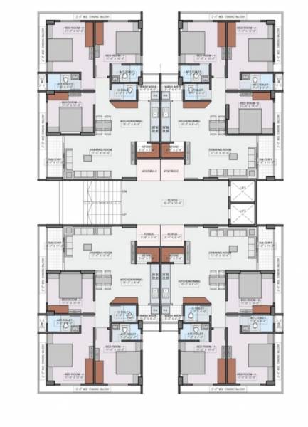  om-krupa Om Krupa Cluster Plan for Typical Floor