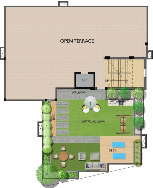  amar-kunj Amar kunj Cluster Plan For Terrace Floor Plan