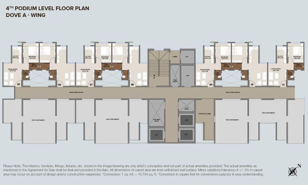  nest Dove A Wing Cluster Plan for Podium Level