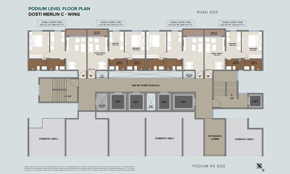  nest Merlin C Wing Cluster Plan for Podium Level