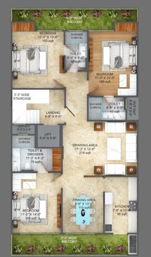  new-door-luxury-builder-floor New Door Luxury Builder Floor Cluster Plan from 1st to 4th Floor