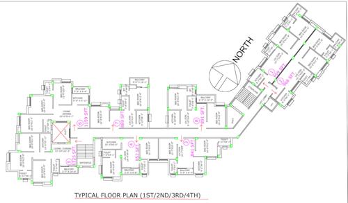  swatileka-apartment Swatileka Apartment Cluster Plan from 1st to 4th Floor