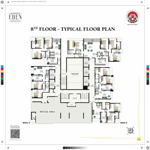  ajmera-eden Cluster Plan for 8th Floor
