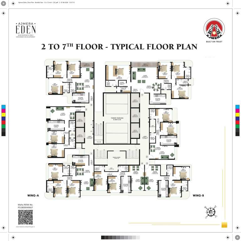  ajmera eden Cluster Plan from 2nd to 7th Floor