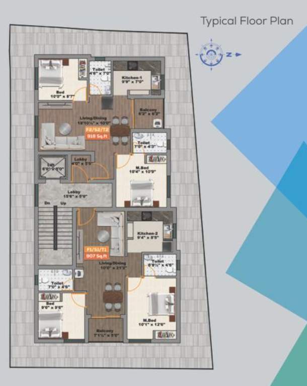  mahalakshmi Mahalakshmi Cluster Plan from 1st to 3rd Floor