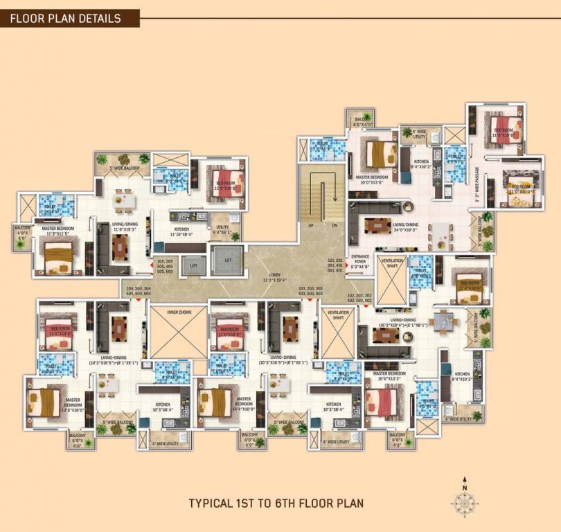  apartment Apartment Cluster Plan