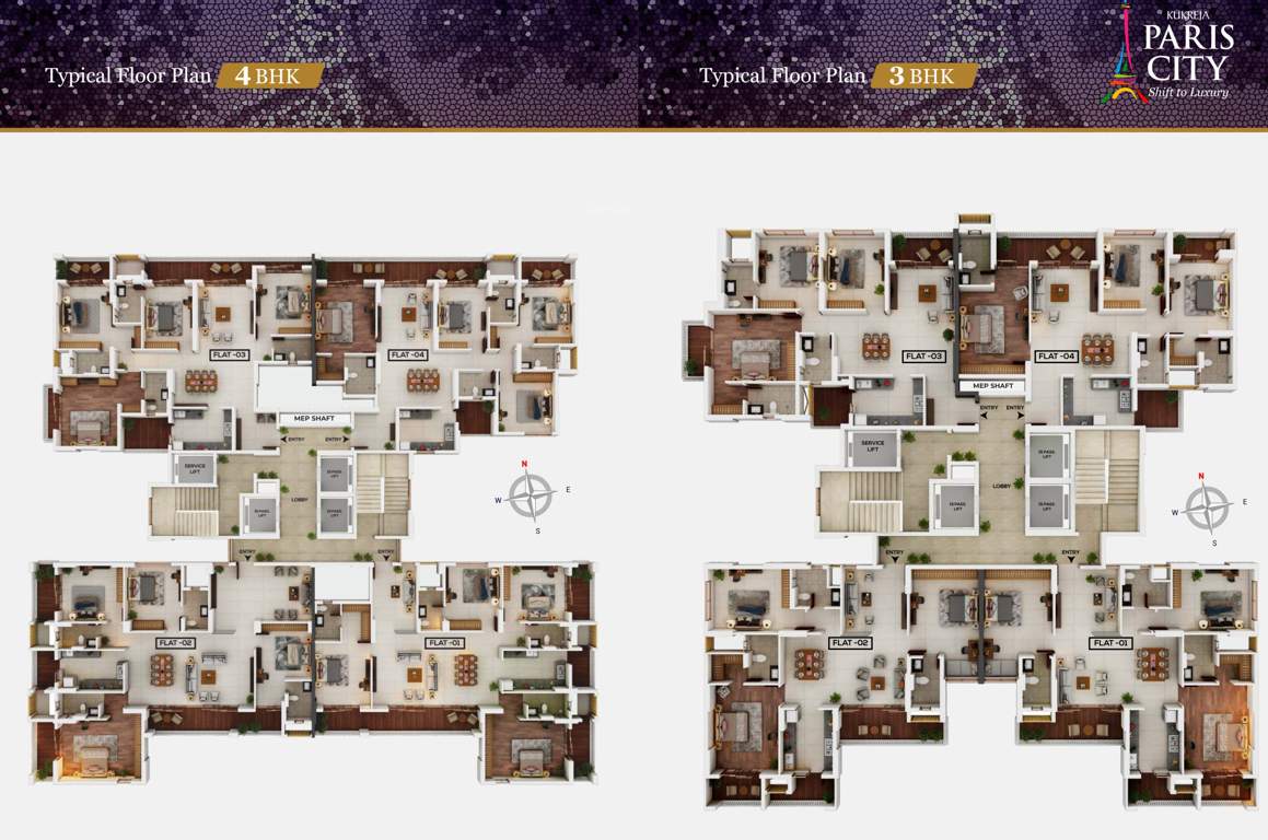  paris city wing c Kukreja Paris City Wing C Cluster Plan