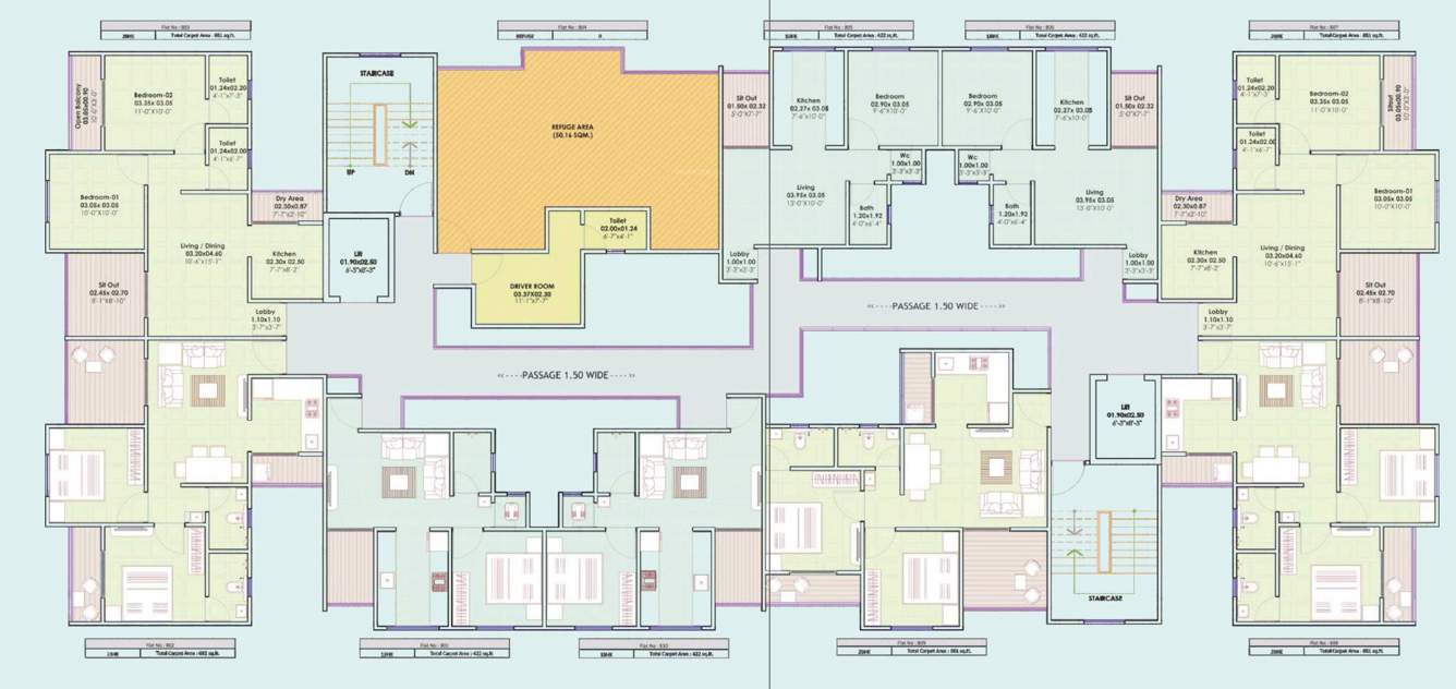  santiago uptown Santiago Uptown Cluster Plan For 8th Floor