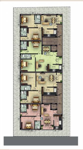  amritham Amritham Cluster Plan from 1st to 3rd Floor