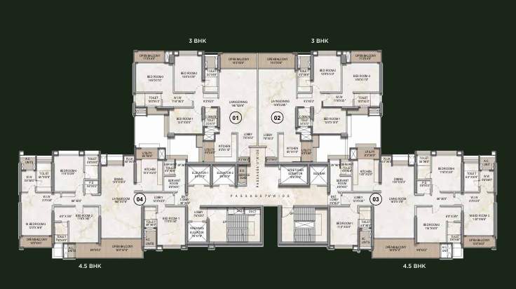 aleenta Livience Aleenta Cluster Plan For Typical Floor Plan