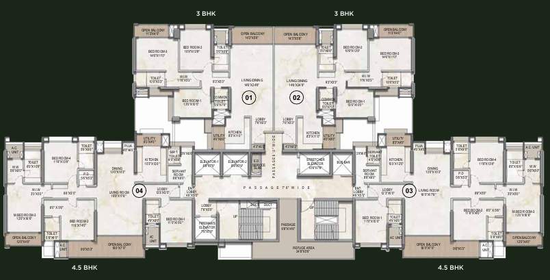 aleenta Livience Aleenta Cluster Plan For Typical Floor Plan
