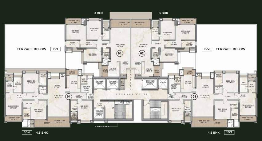 aleenta Livience Aleenta Cluster Plan For Typical Floor Plan