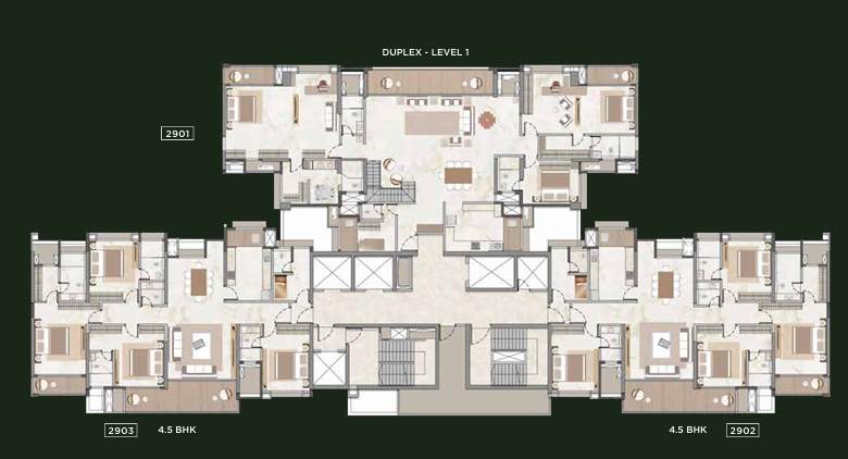 aleenta Livience Aleenta Cluster Plan For Typical Floor Plan