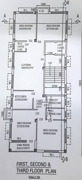  apartment Venus Apartment Typical Cluster Plan